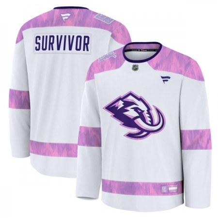 Miesten Pelipaita Custom Utah Hockey Club Fanatics Hockey Fights Cancer Practice Valkoinen